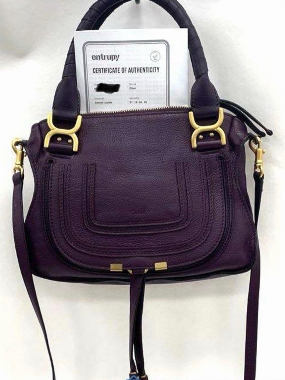 To Die For Chloe Purple Marcie (Small) w/ Gold-Tone Hardware - Like New w/ Auth